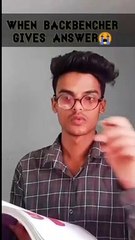 When back benchers give answer