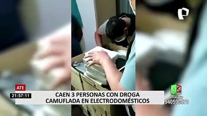 Ate: intervienen a hermanos con droga camuflada en electrodomésticos