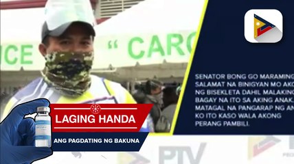 Higit 2,000 tricycle drivers at market vendors sa Carcar, Cebu, tumanggap ng tulong mula sa pamahalaan at kay Sen. Bong Go