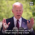 Biden - Vaccinated Can Go Maskless Outdoors, Not in Crowds