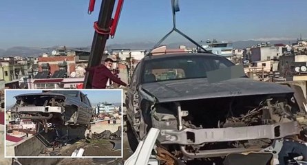 Çatı katında ilginç görüntü! Çaldıkları araçları burada parçalamışlar