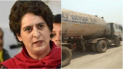 Download Video: Priyanka Gandhi sent oxygen tanker for Lucknow hospital