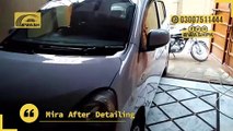 Daihatsu Mira after complete car detailing in Islamabad at home service | ewash | car wash at home in Islamabad