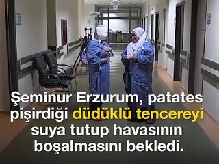 Sabırsızlığı yüzünden patlayan düdüklü hastanelik etti