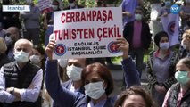 Sağlık İşçileri Cerrahpaşa Tıp’taki Zammı Protesto Ediyor