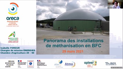 Panorama des installations de méthanisation en Bourgogne-Franche-Comté, Isabelle FORGUE, Chambre interdépartementale d’agriculture 29-90, 25/03/2021