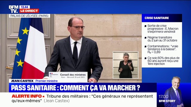 Jean Castex sur le pass sanitaire: Dans le texte, l'idée est bien sur les déplacements
