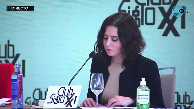 Directo: Isabel Díaz Ayuso interviene en un almuerzo en el Club Siglo XXI