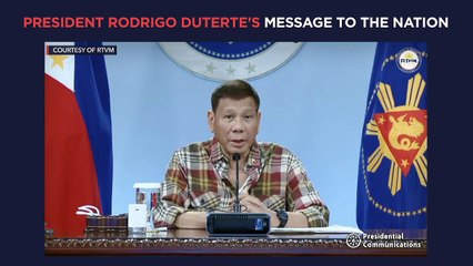 President Duterte's recorded message to the nation | Wednesday, April 28