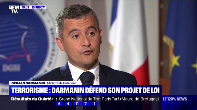 Gérald Darmanin: Depuis l'arrivée du président de la République en 2017, 36 attentats ont été déjoués