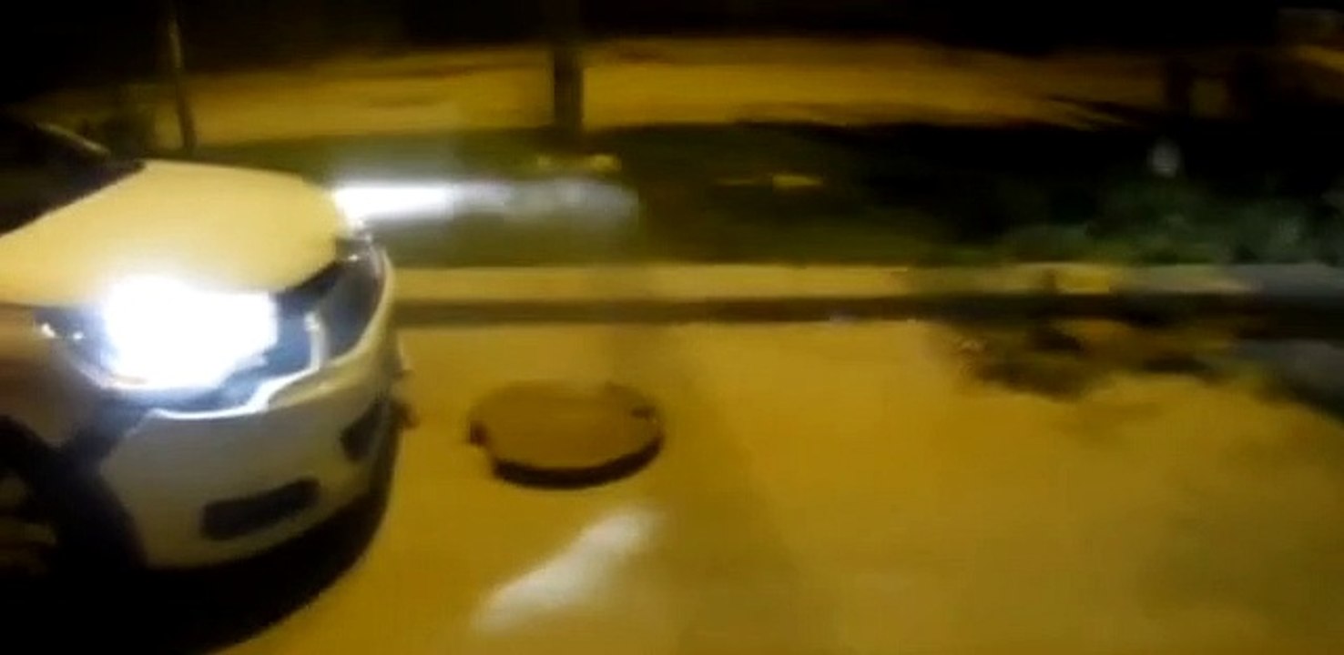 Rögar kapağı arabayı bakın ne hale getirdi