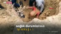 Çin'de toprak altında kalan iki çocuğu bölge sakinleri kurtardı