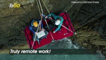 Off the Grid! Man Puts Remote Work to the Test by Installing Office on a Cliffside!