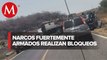 Reportan narcobloqueos en carretera Apatzingán-Buenavista en Michoacán