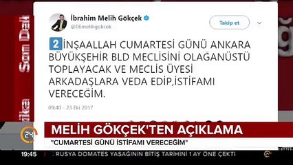 Melih Gökçek açıkladı: İstifa edeceğim