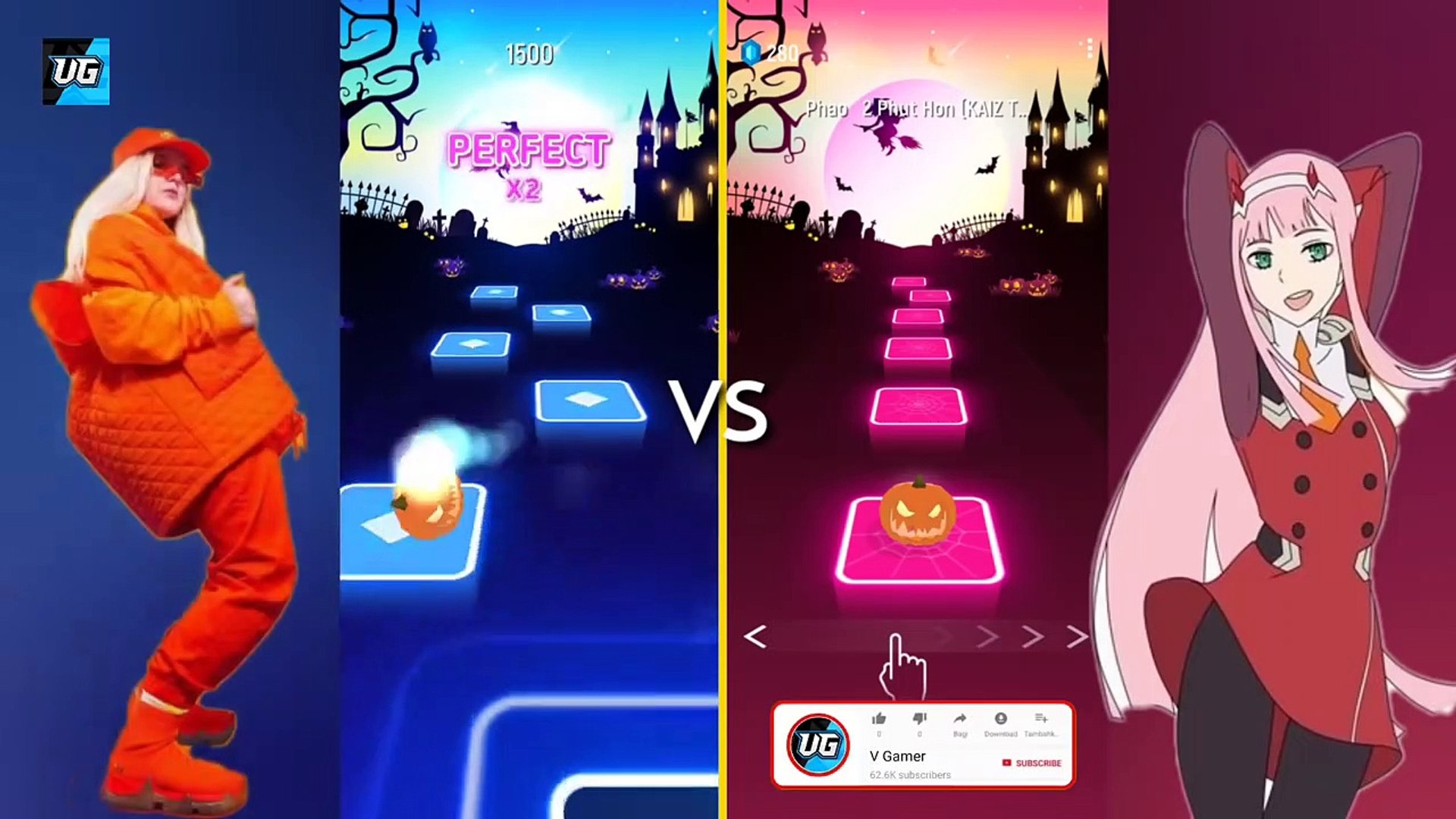 Dance Monkey Vs Phao 2 Phut Hon Tiles Hop : Edm Rush. V Gamer