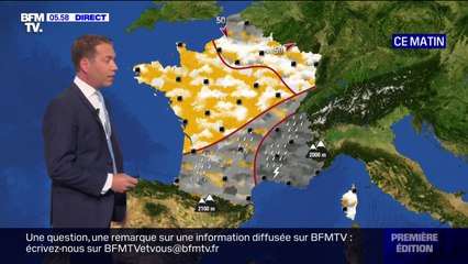 Le temps restera très pluvieux ce jeudi dans le sud-est du pays, mais il sera plus dégagé dans la moitié nord