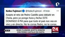 Keiko Fujimori a Pedro Castillo: 