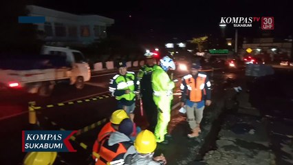 Jalan Raya Ciloto Puncak Amblas Sedalam Sepuluh Meter