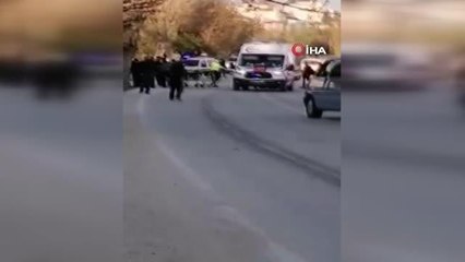 Konya'da baba ve 2 çocuğunun hayatını kaybettiği kaza kamerada