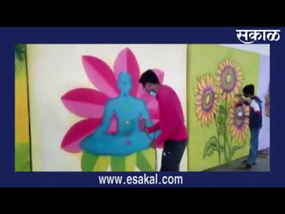 कोविड केंद्रात कलाकारांची चित्रकला | Nashik | Corona |आजच्या  बातम्या | मराठी बातम्या | Sakal Media|