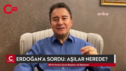 Babacan'dan Erdoğan'a aşı sorusu