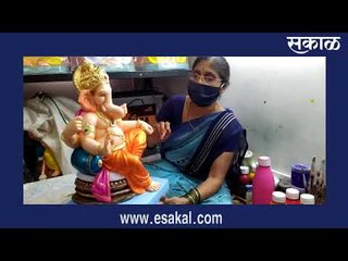 KolhapurNew ।  गणेशमूर्तीला वाॅर्नेस नाही. तरीही मूर्ती उठावदार दिसण्यात कमी नाही....