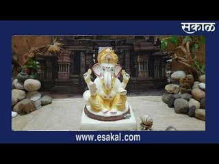 Ganeshotsav 2020 :  हंपीच्या विठ्ठल मंदिराचा इको फ्रेंन्डली देखावा | Sakal Media |