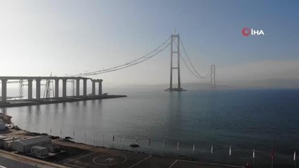 1915 Çanakkale Köprüsü'nde ana halat kablolarının montajı tamamlanıyor