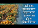 यशोगाथा: दुष्काळी माण तालुक्यातील शेतकऱ्याला झेंडूतून विक्रमी उत्त्पन्न |Farmer Sucess Story | Sakal