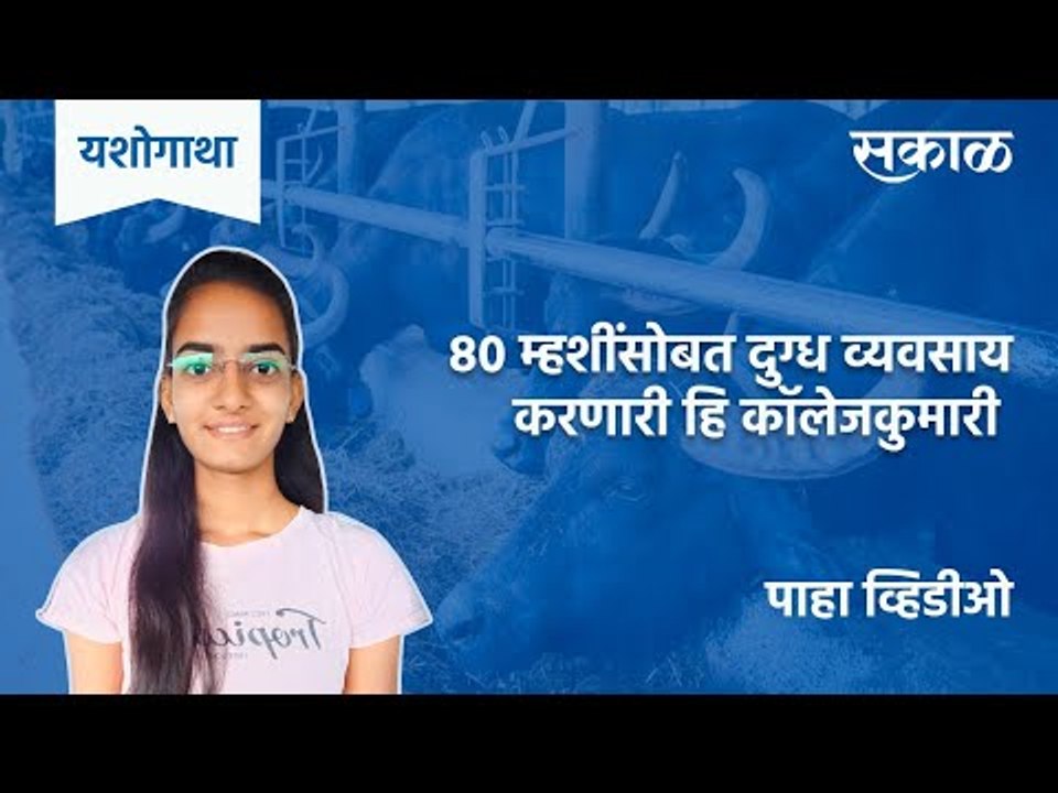 Women's Day: ८० म्हशींसोबत दुग्ध व्यवसाय करणारी हि कॉलेजकुमारी | Modern Dairy Farming | Maharashtra