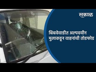 बिबवेवाडीत अल्पवयीन मुलाकडून वाहनांची तोडफोड | Pune | Maharashtra | Sakal Media |