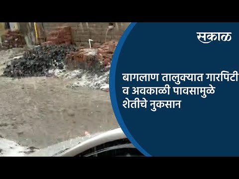 बागलाण तालुक्यात गारपिटी व अवकाळी पावसामुळे शेतीचे नुकसान | Nashik | Maharashtra | Sakal Media |