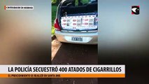 La policía secuestró 400 atados de cigarrillos