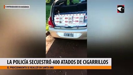 La policía secuestró 400 atados de cigarrillos