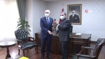 Son dakika: Ulaştırma ve Altyapı Bakanı Adil Karaismailoğlu, Karaman Valiliğini ve Karaman Belediye Başkanlığını ziyaret etti.