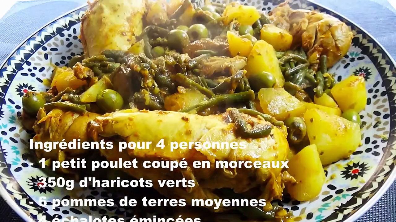 Tajine De Poulet Aux Haricots Verts Et Pommes De Terre