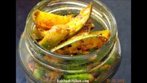 Traditional Raw Mango Pickle-Aam Ka Achar Recipe Step By Step-How To Make Mango Pickle Easy Recipe