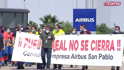Trabajadores de Airbus muestran su apoyo a Puerto Real y piden mantener las inversiones en España