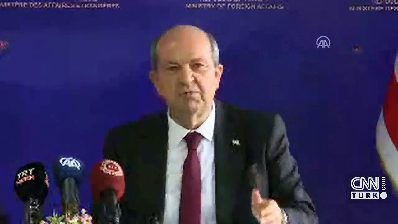 Son dakika.. Kıbrıs zirvesi sonrası Bakan Çavuşoğlu ve KKTC Cumhurbaşkanı Tatar'dan ortak açıklama