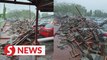 Strong wind causes walkway roof to collapse at Teluk Intan Hospital, 15 cars damaged