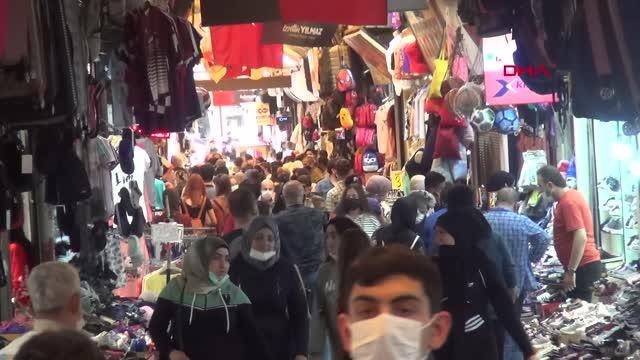 HATAY'DA KISITLAMA ÖNCESİ YOĞUNLUK, TARİHİ UZUN ÇARŞI DOLUP TAŞTI