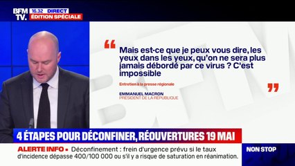 Emmanuel Macron à la presse quotidienne régionale: "La vie de la Nation ne se réduit pas à l'évolution des courbes"