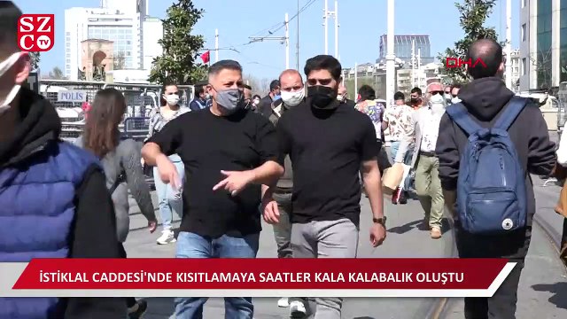 İstiklal Caddesi'nde kısıtlamaya saatler kala kalabalık oluştu