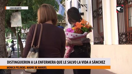 Distinguieron a la enfermera que le salvo la vida a Sánchez