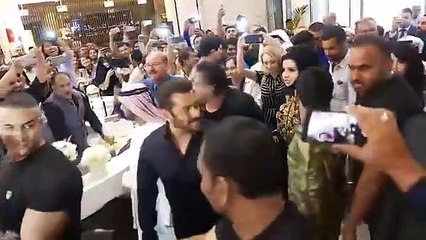 SALMAN KHAN GRAND ENTRY  AT BELHASA DRIVING CENTER DUBAI