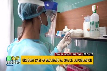 Uruguay se acerca al 50 % de población vacunada contra la COVID-19
