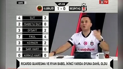 Kırmızı kart sonrası BJK TV spikeri böyle tepki verdi!