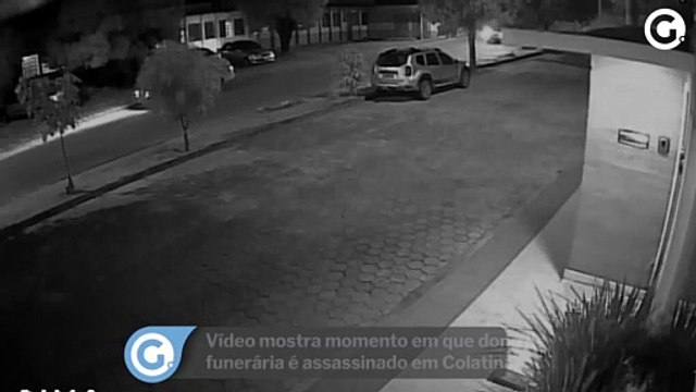 Vídeo mostra momento em que dono de funerária é assassinado em Colatina