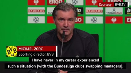 Zorc surprised by 'extraordinary' managerial situation in the Bundesliga